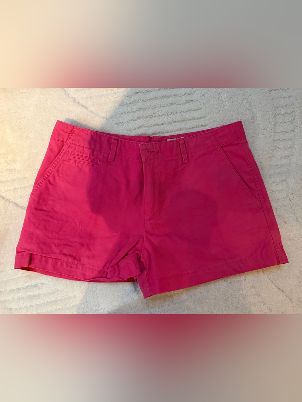 GAP Women's Bright Pink Casual Cotton Shorts